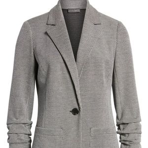 NWOT Vince Camuto Houndstooth Ruched Sleeve Jacket